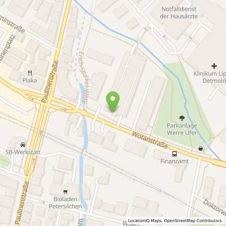 Standortübersicht der Tankstelle Stadtwerke Detmold GmbH in 32756 Detmold