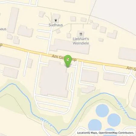 Standortübersicht der Tankstelle Stadtwerke Detmold GmbH in 32758 Detmold