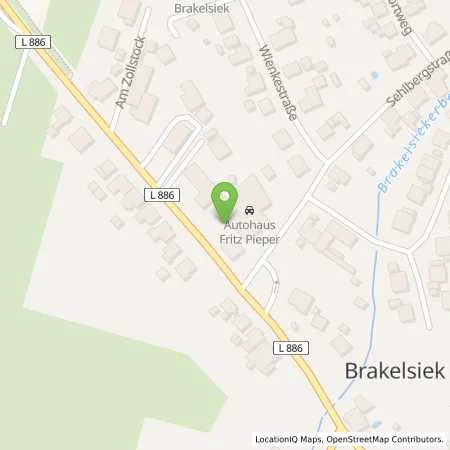 Standortübersicht der Tankstelle Autohaus Fritz Pieper e.K. Inh. Frank Pieper in 32816 Schieder-Schwalenberg