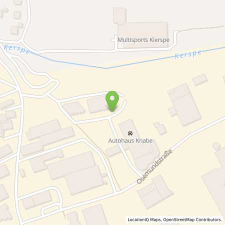 Standortübersicht der Strom (Elektro) Tankstelle: Knabe GmbH & Co.KG in 58566, Kierspe