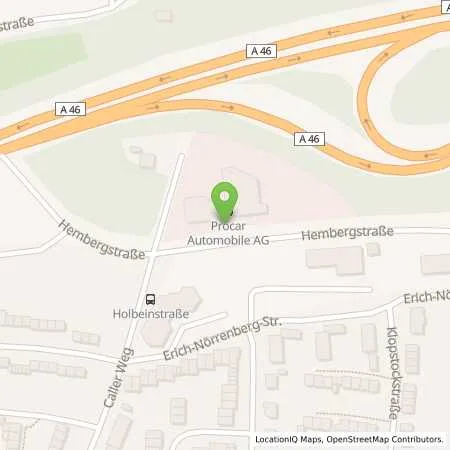 Standortübersicht der Tankstelle Procar Automobile GmbH in 58636 Iserlohn