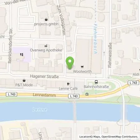 Standortübersicht der Tankstelle EDEKA Handelsgesellschaft Rhein-Rhur mbH in 58642 Iserlohn