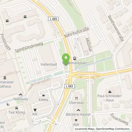 Standortübersicht der Tankstelle Stadtwerke Hemer GmbH in 58675 Hemer