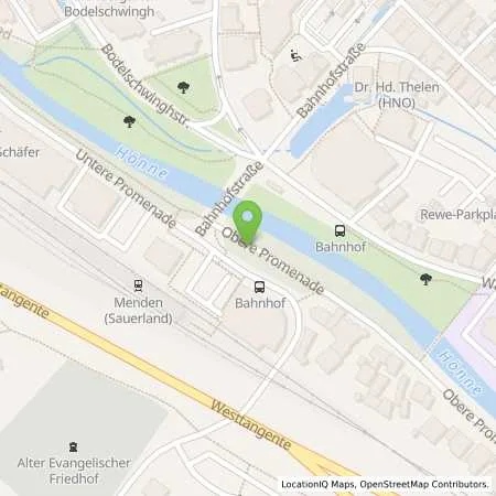 Standortübersicht der Tankstelle Stadtwerke Menden GmbH in 58706 Menden