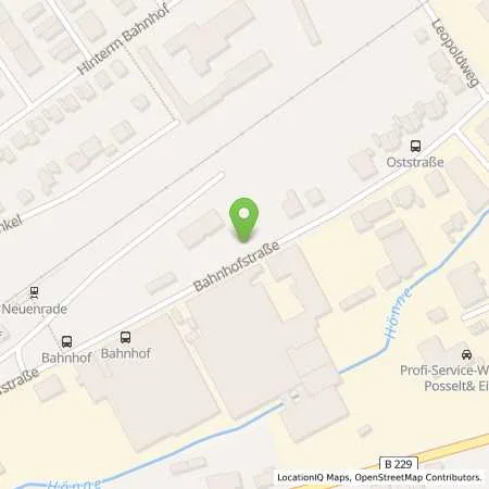 Standortübersicht der Tankstelle Mark-E Aktiengesellschaft in 58809 Neuenrade