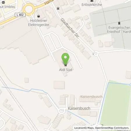 Standortübersicht der Tankstelle ALDI SÜD in 40764 Langenfeld