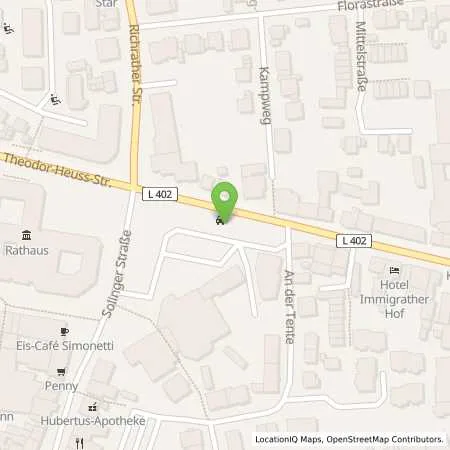 Standortübersicht der Tankstelle Stadtwerke Langenfeld GmbH in 40764 Langenfeld