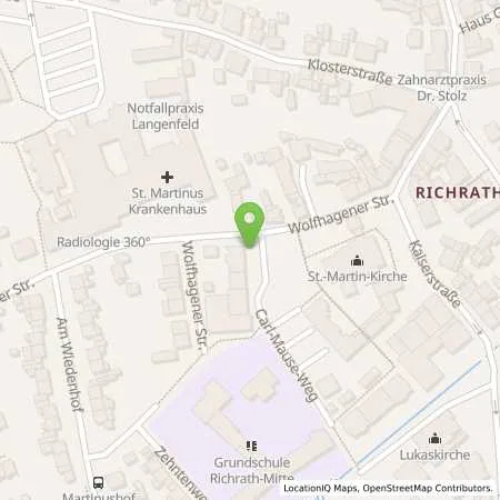 Standortübersicht der Tankstelle Stadtwerke Langenfeld GmbH in 40764 Langenfeld