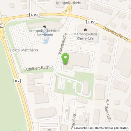 Standortübersicht der Tankstelle Hans Brandenburg GmbH in 40822 Mettmann