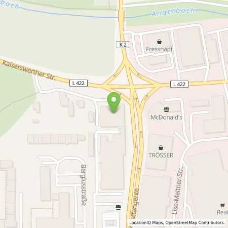 Standortübersicht der Tankstelle Johann+Wittmer GmbH in 40880 Ratingen