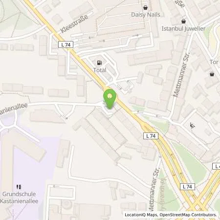 Standortübersicht der Tankstelle Stadtwerke Velbert GmbH in 42549 Velbert