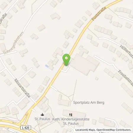 Standortübersicht der Tankstelle Stadtwerke Velbert GmbH in 42549 Velbert