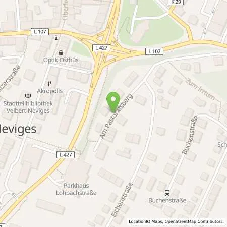 Standortübersicht der Tankstelle Stadtwerke Velbert GmbH in 42553 Velbert