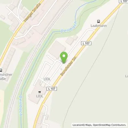 Standortübersicht der Tankstelle Stadtwerke Velbert GmbH in 42555 Velbert