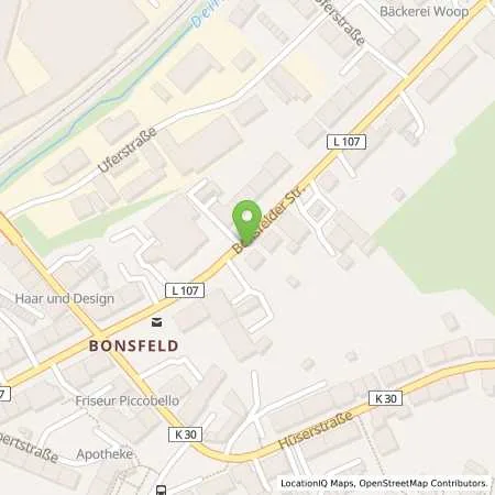 Standortübersicht der Tankstelle Stadtwerke Velbert GmbH in 42555 Velbert