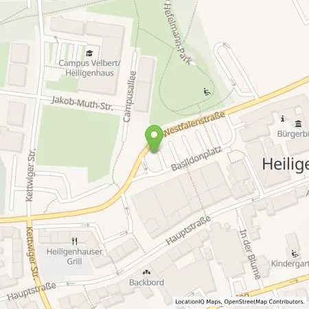 Standortübersicht der Tankstelle innogy eMobility Solutions GmbH in 42579 Heiligenhaus