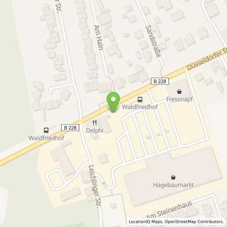 Standortübersicht der Tankstelle EnBW mobility+ AG und Co.KG in 42781 Haan