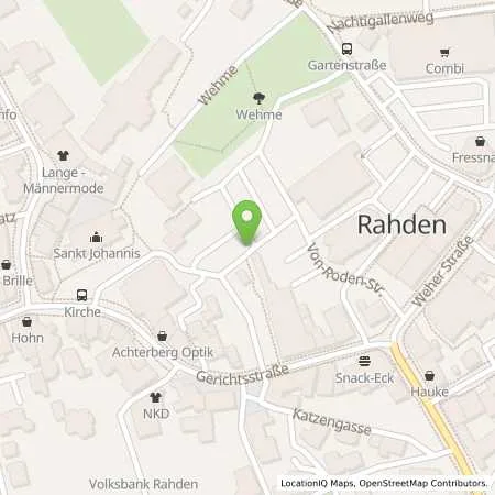 Standortübersicht der Tankstelle innogy eMobility Solutions GmbH in 32369 Rahden