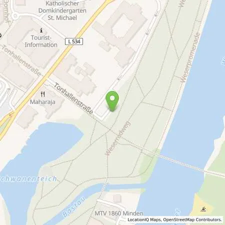 Standortübersicht der Tankstelle Westfalen Weser Netz GmbH in 32423 Minden