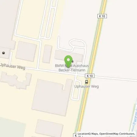 Standortübersicht der Tankstelle Autohaus Becker-Tiemann Minden-Lübbecke GmbH & Co. KG in 32429 Minden