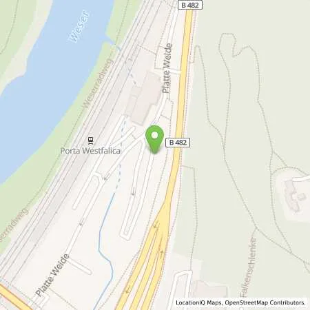 Standortübersicht der Tankstelle Westfalen Weser Netz GmbH in 32457 Porta Westfalica