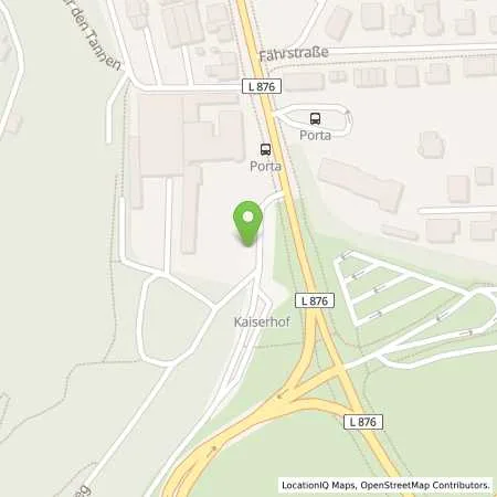 Standortübersicht der Tankstelle Westfalen Weser Netz GmbH in 32457 Porta Westfalica