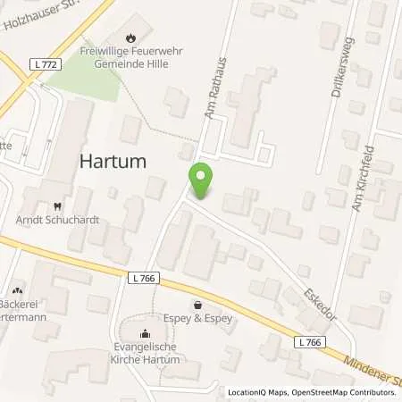 Standortübersicht der Tankstelle Westfalen Weser Netz GmbH in 32479 Hille