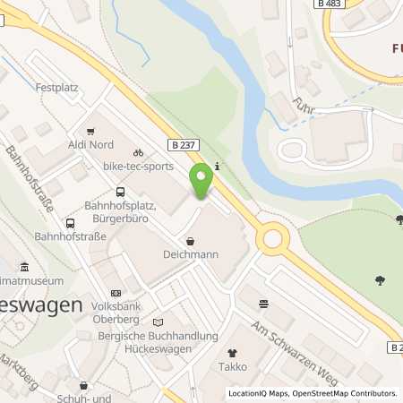 Standortübersicht der Strom (Elektro) Tankstelle: BEW Bergische Energie- und Wasser-GmbH in 42499, Hckeswagen