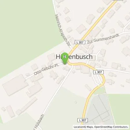 Standortübersicht der Tankstelle Dorfgemeinschaft Hülsenbusch e.V. in 51647 Gummersbach (Hülsenbusch)