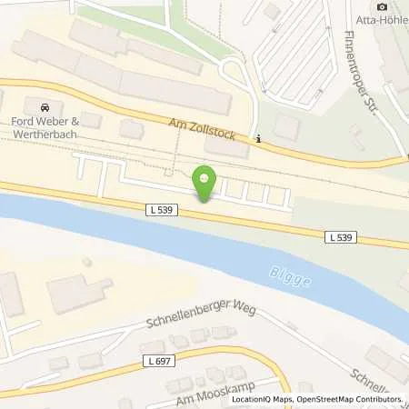 Standortübersicht der Tankstelle BIGGE ENERGIE GmbH & Co. KG in 57439 Attendorn