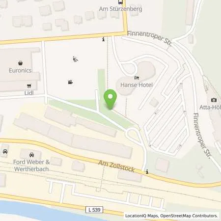 Standortübersicht der Tankstelle BIGGE ENERGIE GmbH & Co. KG in 57439 Attendorn