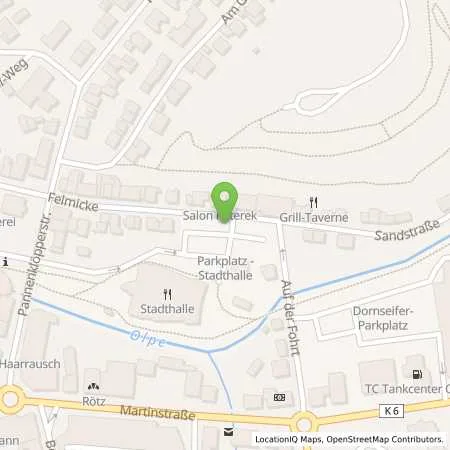 Standortübersicht der Tankstelle BIGGE ENERGIE GmbH & Co. KG in 57462 Olpe