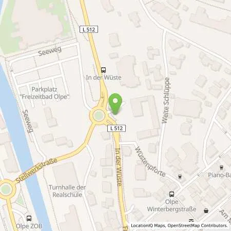 Standortübersicht der Tankstelle BIGGE ENERGIE GmbH & Co. KG in 57462 Olpe