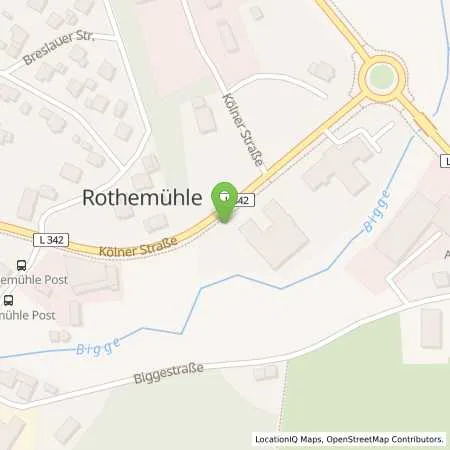 Standortübersicht der Tankstelle BIGGE ENERGIE GmbH & Co. KG in 57482 Wenden