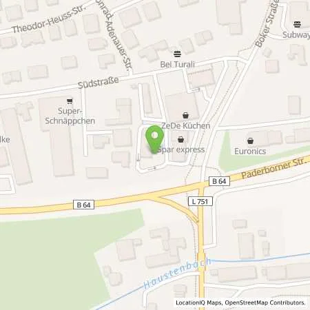 Standortübersicht der Tankstelle EnBW mobility+ AG und Co.KG in 33129 Delbrück