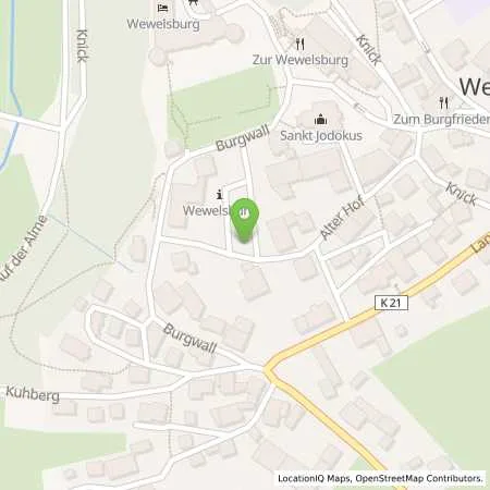 Standortübersicht der Tankstelle innogy SE in 33142 Büren