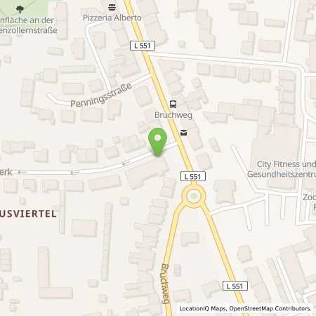 Standortübersicht der Tankstelle Gelsenwasser AG in 45657 Recklinghausen