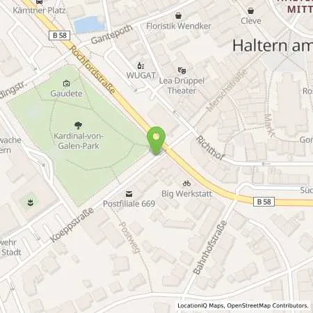 Standortübersicht der Tankstelle Stadtwerke Haltern am See GmbH in 45721 Haltern am See