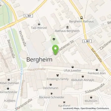 Standortübersicht der Tankstelle innogy eMobility Solutions GmbH in 50126 Bergheim