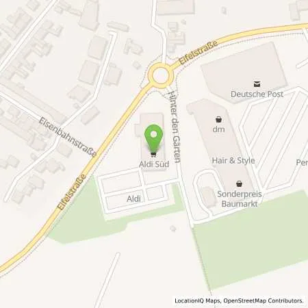 Standortübersicht der Tankstelle ALDI SÜD in 50189 Elsdorf