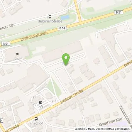 Standortübersicht der Tankstelle BEW Bergische Energie- und Wasser-GmbH in 42929 Wermelskirchen