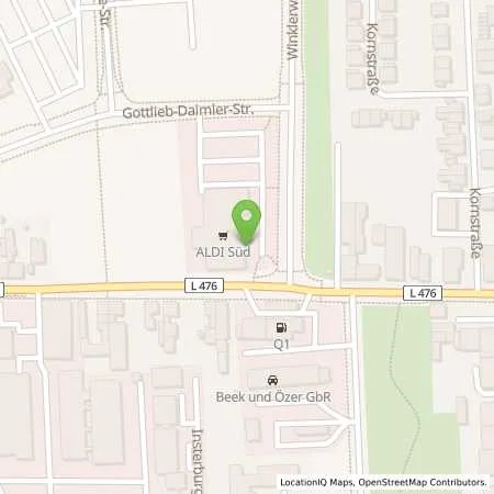 Standortübersicht der Tankstelle ALDI SÜD in 40670 Meerbusch
