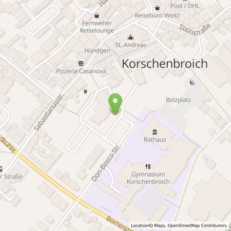 Standortübersicht der Strom (Elektro) Tankstelle: NEW Niederrhein Energie und Wasser GmbH in 41352, Korschenbroich