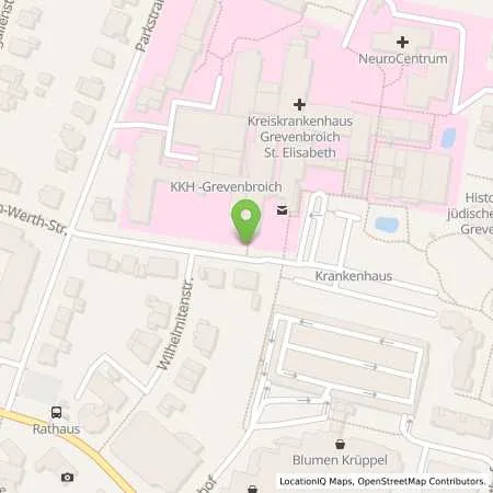 Standortübersicht der Tankstelle NEW Niederrhein Energie und Wasser GmbH in 41515 Grevenbroich