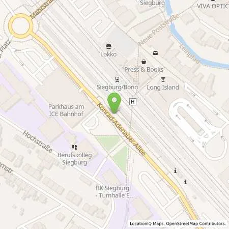 Standortübersicht der Tankstelle rhenag Rheinische Energie Aktiengesellschaft in 53721 Siegburg