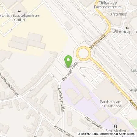 Standortübersicht der Tankstelle rhenag Rheinische Energie Aktiengesellschaft in 53721 Siegburg