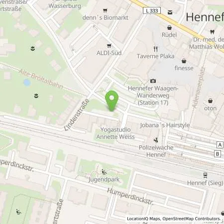 Standortübersicht der Tankstelle rhenag Rheinische Energie Aktiengesellschaft in 53773 Hennef