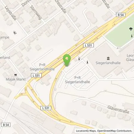 Standortübersicht der Tankstelle innogy eMobility Solutions GmbH in 57072 Siegen