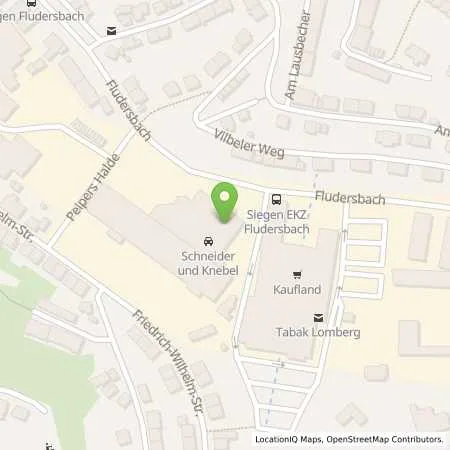 Standortübersicht der Tankstelle Walter Schneider Fludersbach GmbH & Co. KG in 57074 Siegen