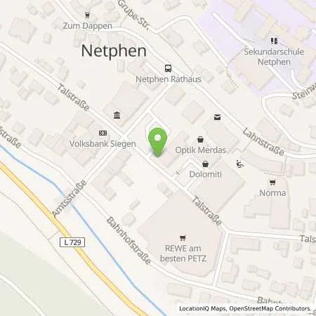 Standortübersicht der Tankstelle innogy eMobility Solutions GmbH in 57250 Netphen